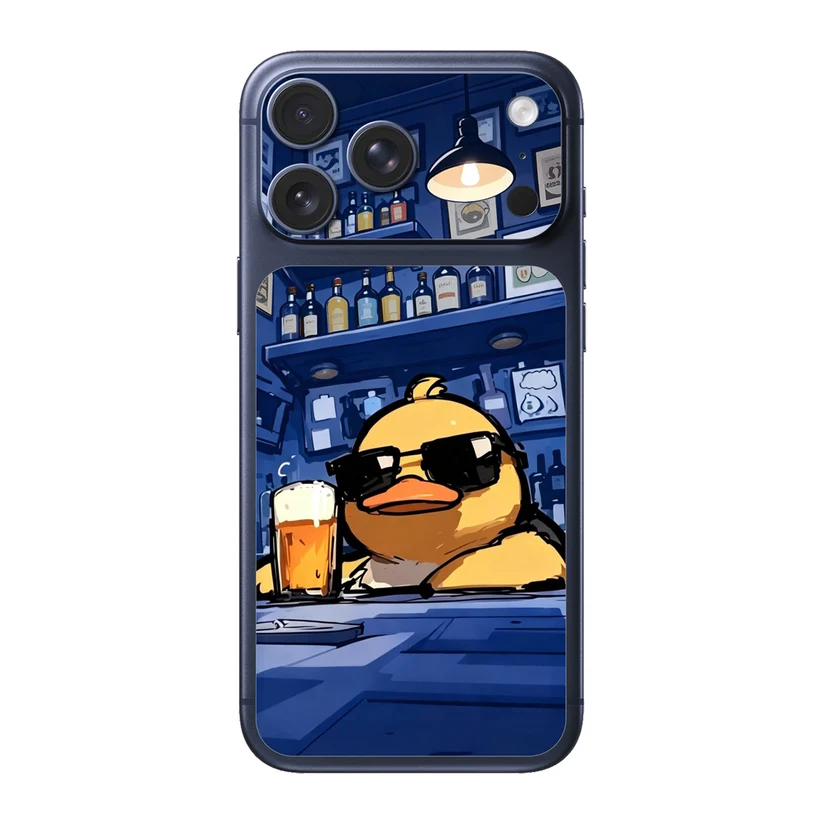 Canard Cobalt — Skin arrière & caméra iPhone 17 Pro Max