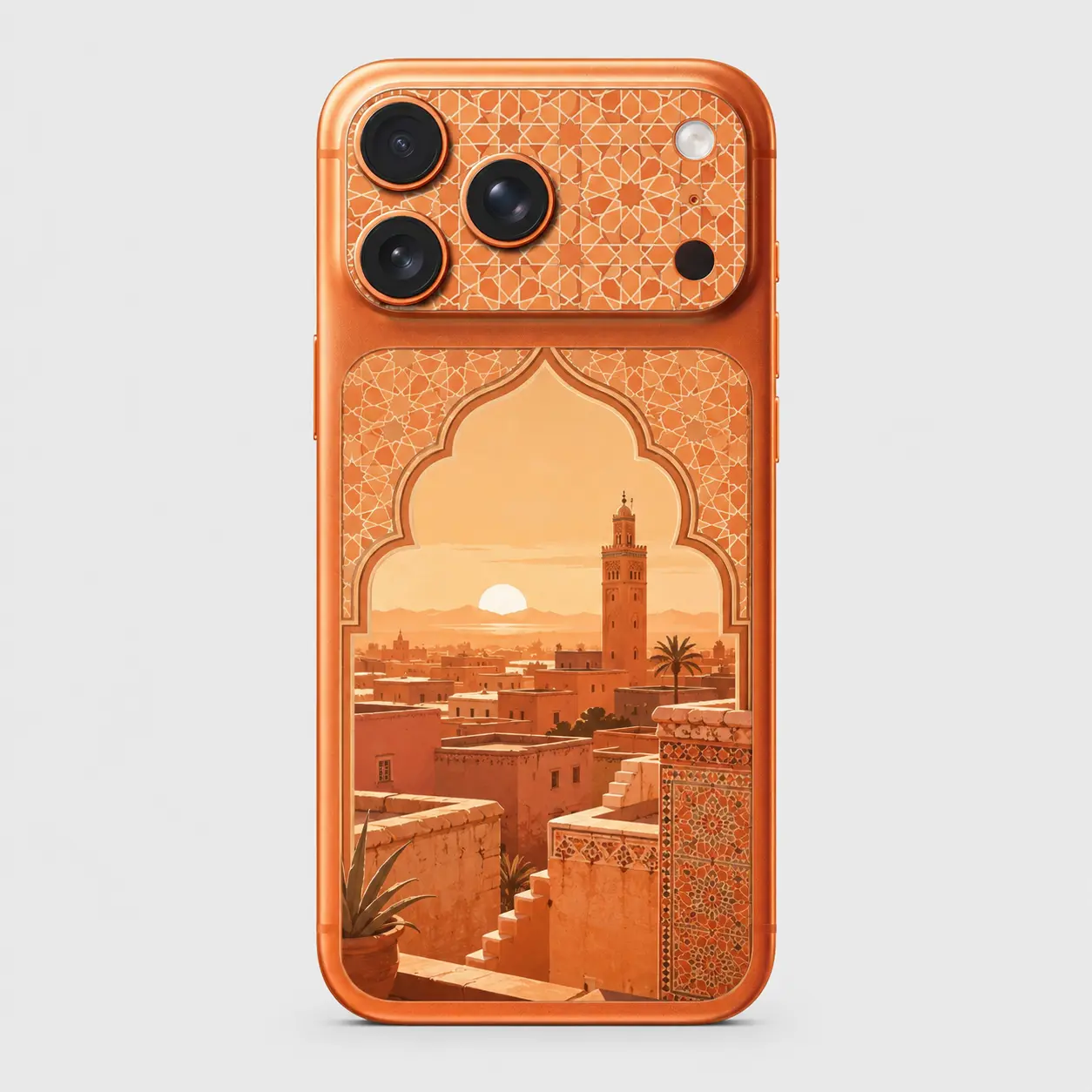 Marrakech Coucher — Skin arrière & caméra iPhone 17 Pro Max