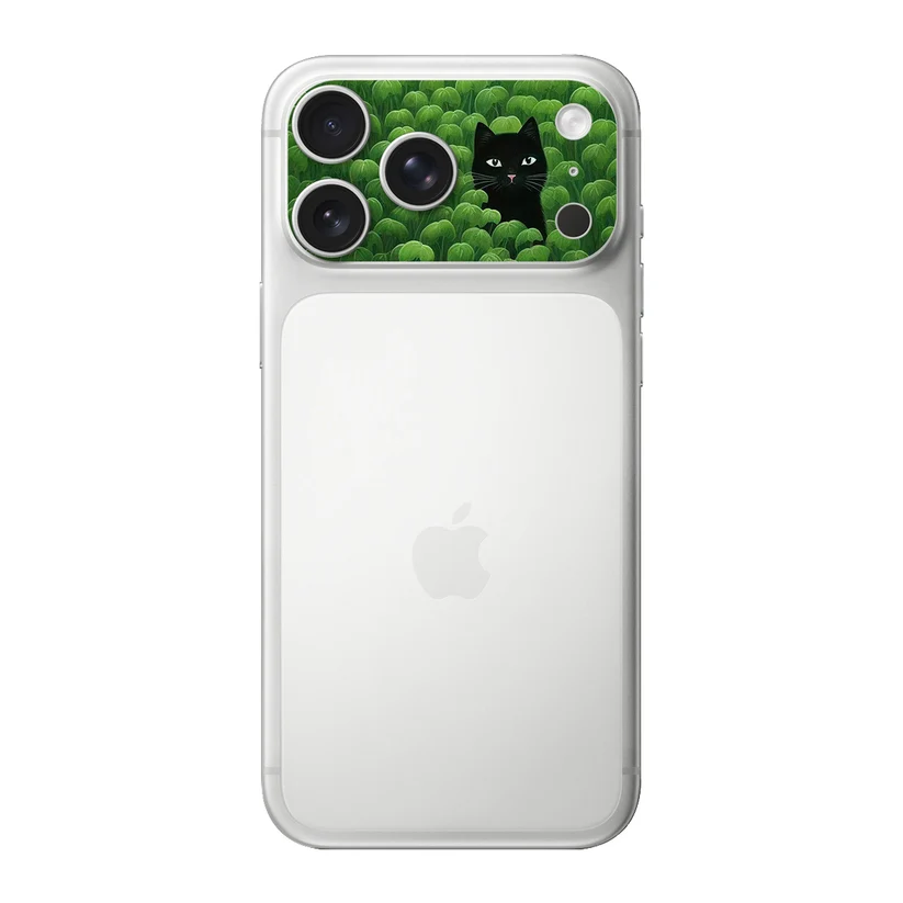 Chat Émeraude — Sticker pour objectifs caméra iPhone 17 Pro Max