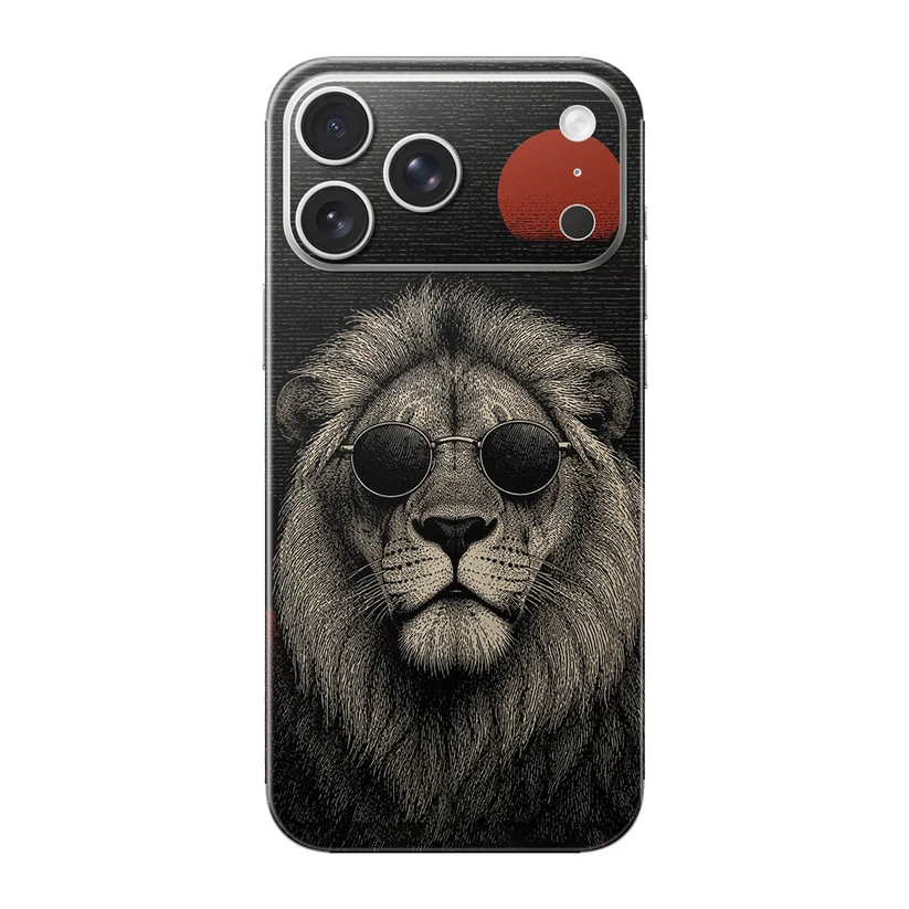 Lion Solaire — Skin intégrale iPhone 17 Pro Max
