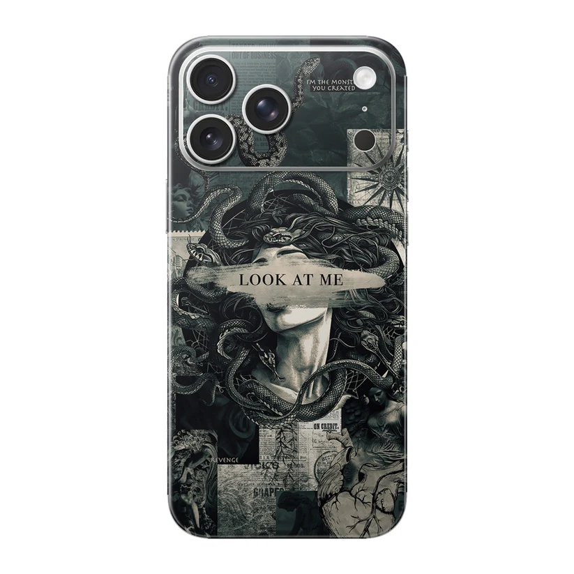 Regard de Méduse — Skin intégrale iPhone 17 Pro Max