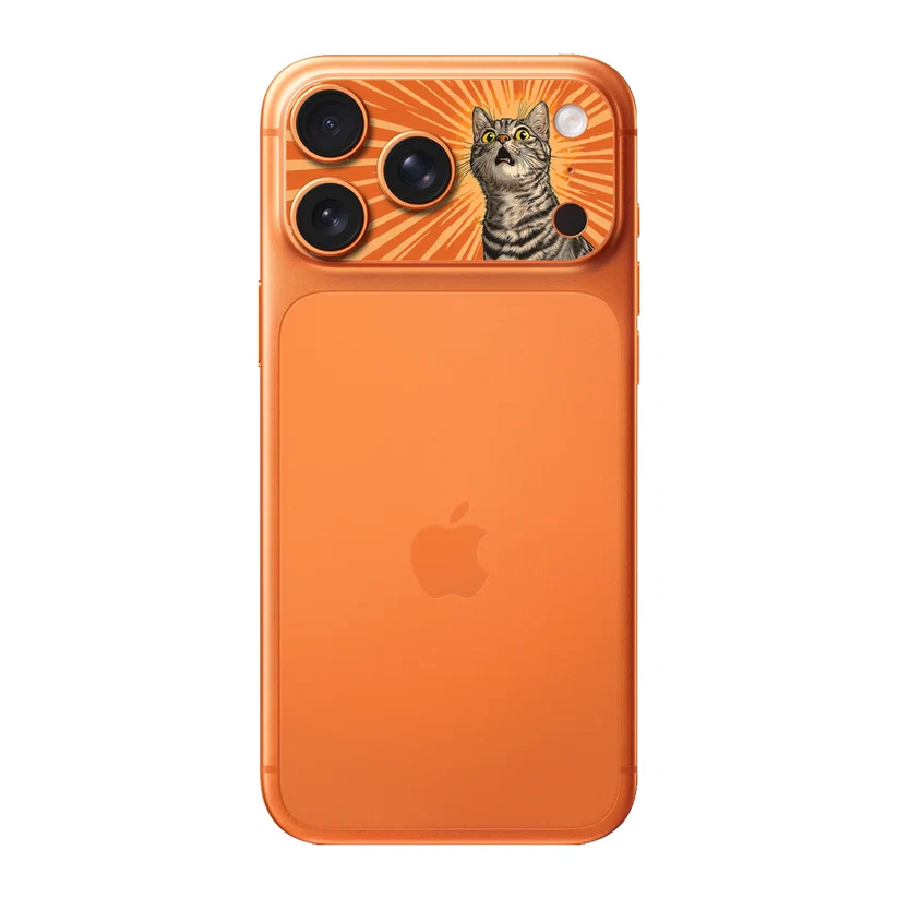 Chat Safran — Sticker pour objectifs caméra iPhone 17 Pro Max