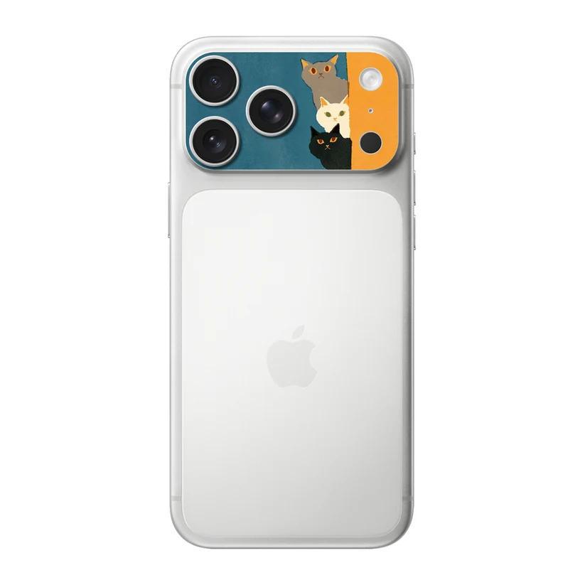 Trio Curieux — Sticker pour objectifs caméra iPhone 17 Pro Max