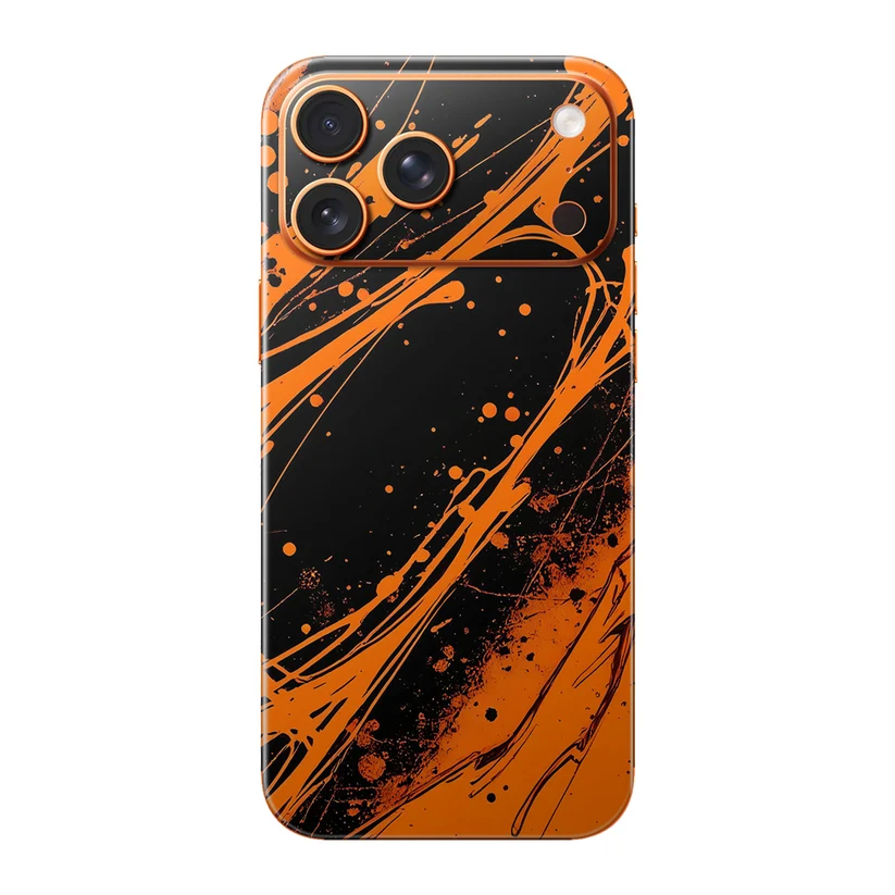 Orange Racing — Skin intégrale iPhone 17 Pro Max