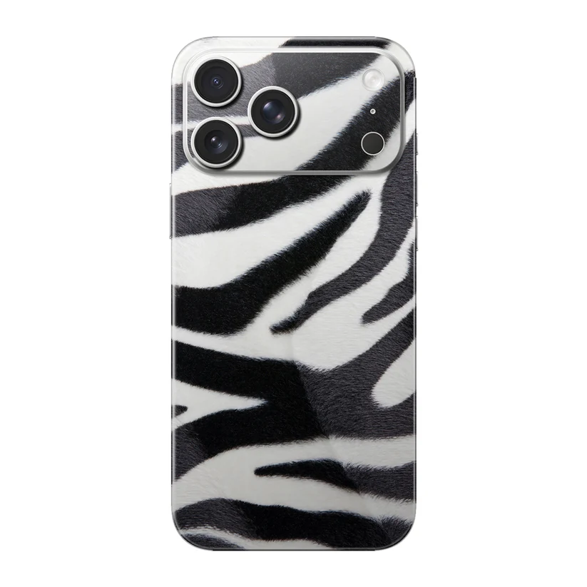 Zèbre Ivoire — Skin intégrale iPhone 17 Pro Max
